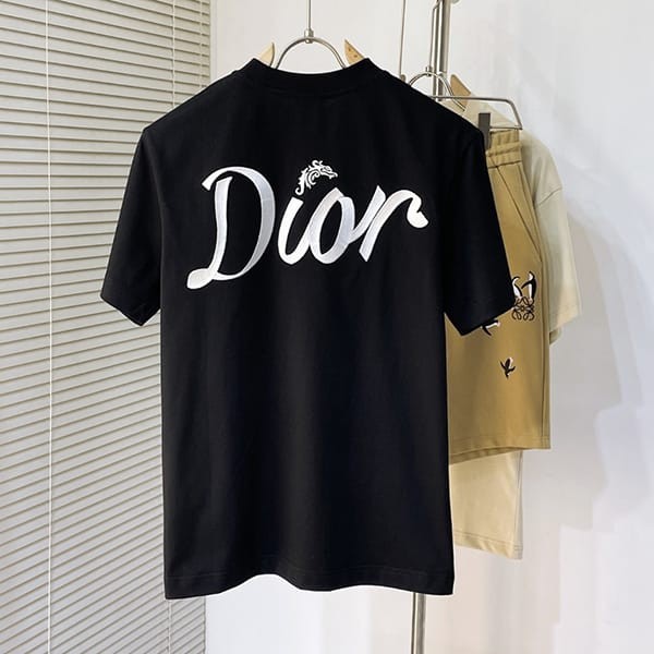セレブ多数愛用ディオール n級品 リラックスフィット コットンTシャツ 2色 deo10620